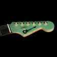 Used Charvel Custom Shop Nitro San Dimas Electric Guitar Seafoam Sparkle with Platinum Overspray For Sale