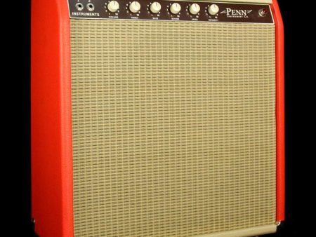 Used Penn Amplifiers Custom Made 18 Watt Electric Guitar 1x15 Combo Amplifier Red Online