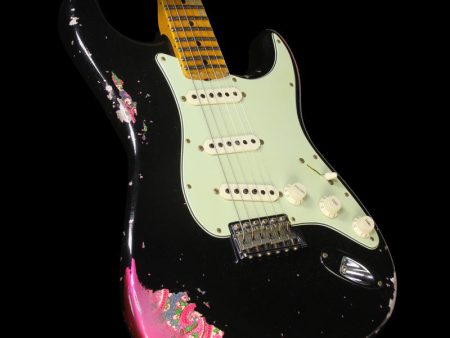 Fender Custom Shop �69 Stratocaster Relic Electric Guitar Black over Pink Paisley For Discount