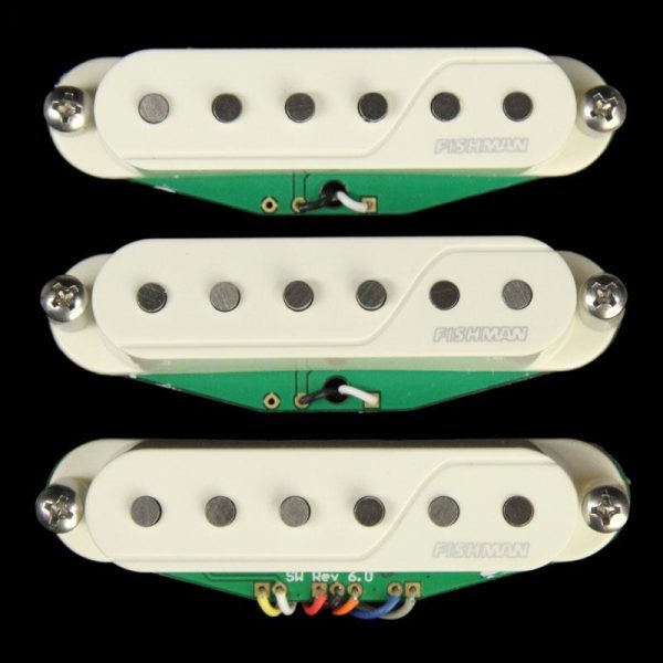 Fishman Fluence Single Width for Strat Electric Guitar Pickup Triple Set White For Cheap