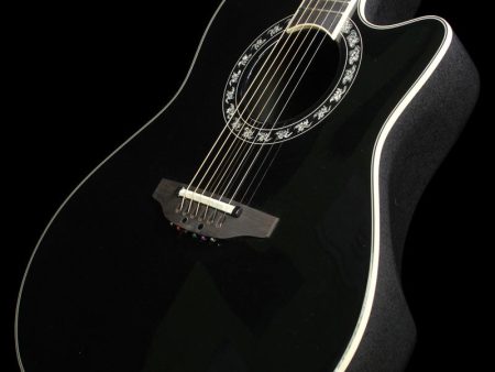 Used Ovation Legend Deep Contour Cutaway Acoustic Electric Guitar Black on Sale