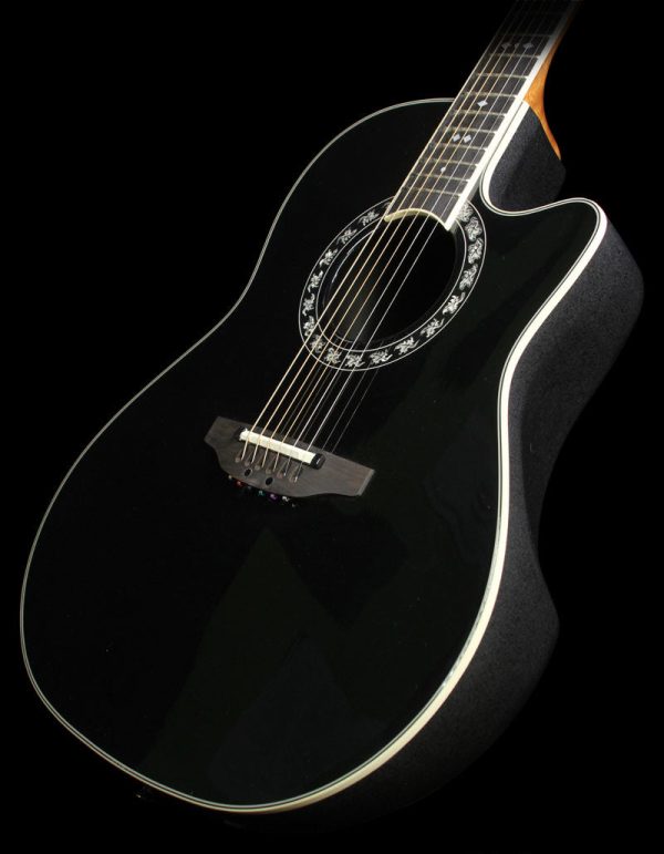 Used Ovation Legend Deep Contour Cutaway Acoustic Electric Guitar Black on Sale