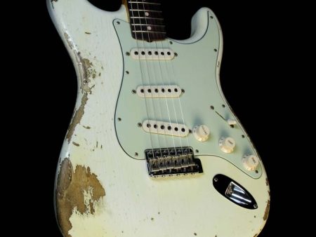 Fender Custom Shop  60 Stratocaster Relic Aged Olympic White For Cheap