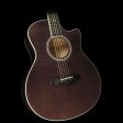 Taylor Custom Shop Grand Symphony Baritone 8-String Acoustic-Electric Guitar Sitka Spruce and Flame Maple Charcoal Black Supply