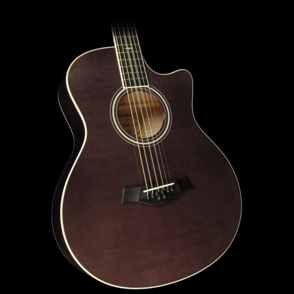 Taylor Custom Shop Grand Symphony Baritone 8-String Acoustic-Electric Guitar Sitka Spruce and Flame Maple Charcoal Black Supply