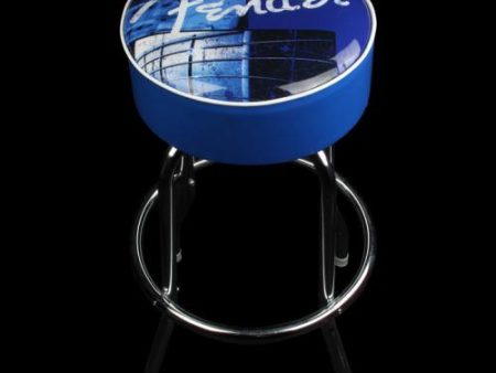 Fender 30" Stacked Blue Barstool For Sale