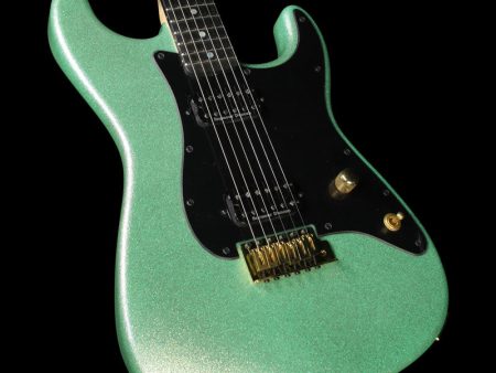 Used Charvel Custom Shop Nitro San Dimas Electric Guitar Seafoam Sparkle with Platinum Overspray For Sale