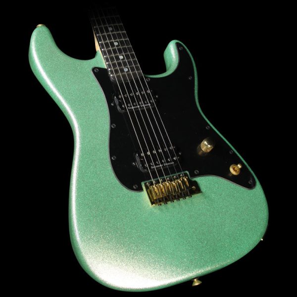 Used Charvel Custom Shop Nitro San Dimas Electric Guitar Seafoam Sparkle with Platinum Overspray For Sale