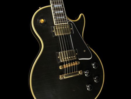 Gibson Custom Shop Music Zoo Exclusive Roasted 1957 Les Paul Custom Electric Guitar Aged Ebony Online Hot Sale