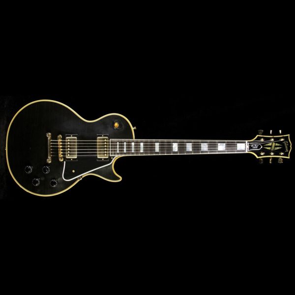 Gibson Custom Shop Music Zoo Exclusive Roasted 1957 Les Paul Custom Electric Guitar Aged Ebony Online Hot Sale